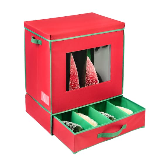 Honey Can Do Red Holiday D&#xE9;cor Box